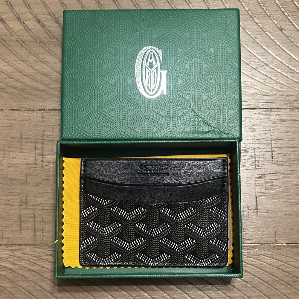 Goyard Saint Sulpice Card Wallet / Card Holder Black Lightly Used